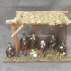 Resin handicrafts Christmas manger set wooden Nativity church gift Application Scenario